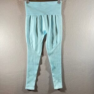 762 | Pursue Fitness Seamless High Waisted Leggings Blue Womens‎ XS